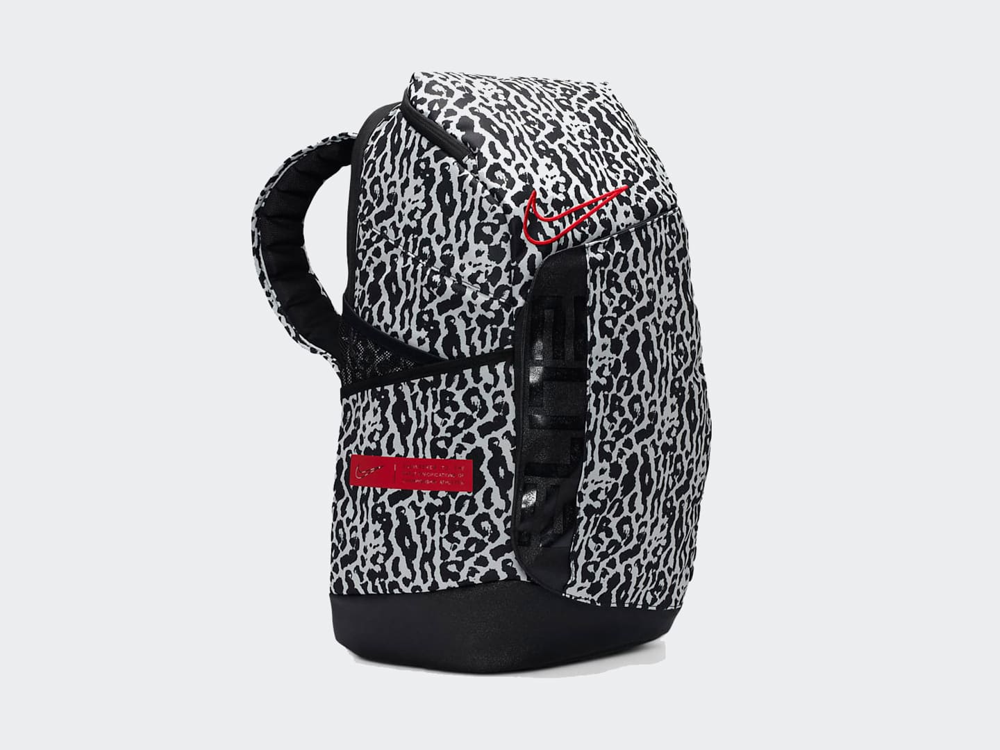 Nike Hoops Elite Pro Printed Backpack photon dust black university red DQ5342 025